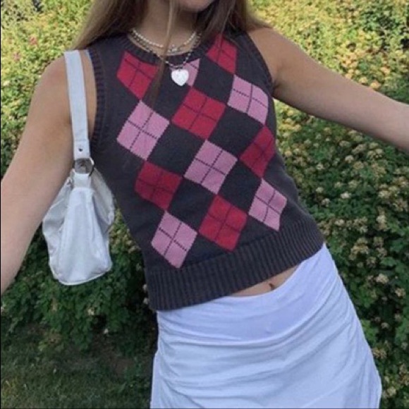 Purple Argyle sweater. - Picture 2 of 2